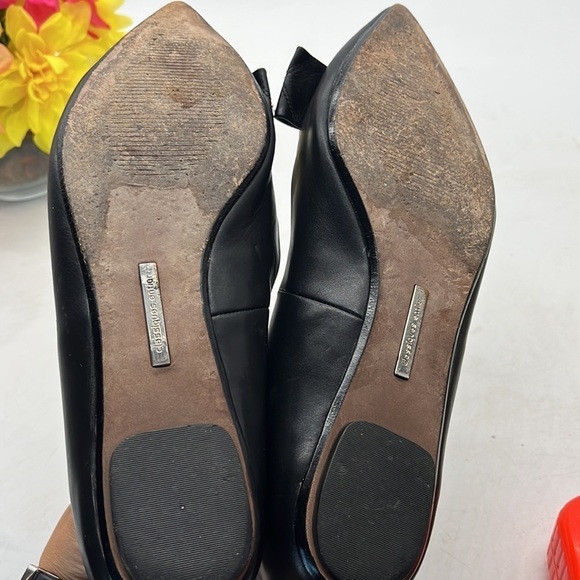 Classiques Entier Black Leather Studded Flats with bows Sz 8. BFL0560B - Picture 10 of 10